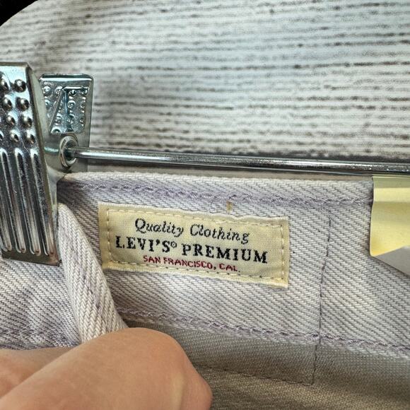 Levi's Women's 501 High Waisted Purple Washed 90's Straight Leg Jeans Size 27 - Picture 4 of 11